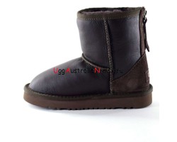 UGG KIDS ZIP METALLIC CHOCOLATE