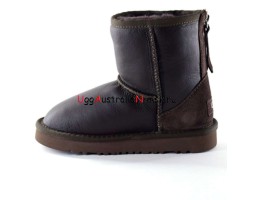 UGG KIDS ZIP METALLIC CHOCOLATE