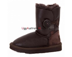 UGG KID'S BAILEY BUTTON METALLIC CHOCOLATE