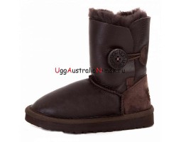 UGG KID'S BAILEY BUTTON METALLIC CHOCOLATE