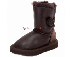 UGG KID'S BAILEY BUTTON METALLIC CHOCOLATE