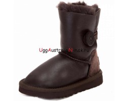 UGG KID'S BAILEY BUTTON METALLIC CHOCOLATE