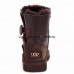 UGG KID'S BAILEY BUTTON METALLIC CHOCOLATE