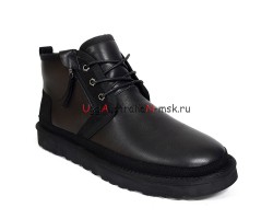 UGG NEUMEL ZIP LEATHER BLACK