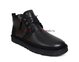 UGG NEUMEL ZIP LEATHER BLACK