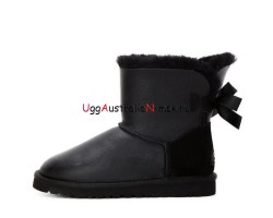 UGG BAILEY BOW MINI II METALLIC BLACK