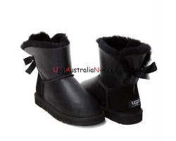 UGG BAILEY BOW MINI II METALLIC BLACK