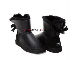 UGG BAILEY BOW MINI II METALLIC BLACK