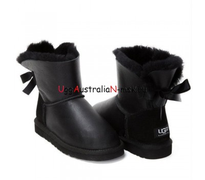 UGG BAILEY BOW MINI II METALLIC BLACK