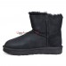 UGG MINI BAILEY LOGO STRAP SUEDE BLACK