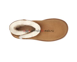 UGG MINI BAILEY LOGO STRAP SUEDE CHESTNUT