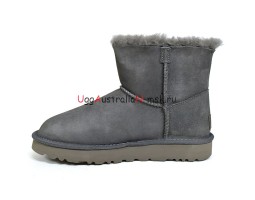 UGG MINI BAILEY LOGO STRAP SUEDE GREY