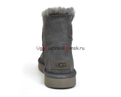 UGG MINI BAILEY LOGO STRAP SUEDE GREY