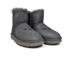 UGG MINI BAILEY LOGO STRAP SUEDE GREY