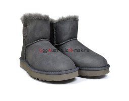 UGG MINI BAILEY LOGO STRAP SUEDE GREY