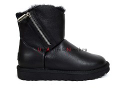 UGG MINI OBLIQUE ZIP BLACK