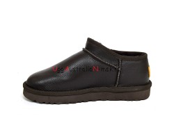 UGG CLASSIC II ULTRA MINI LEATHER CHOCOLATE