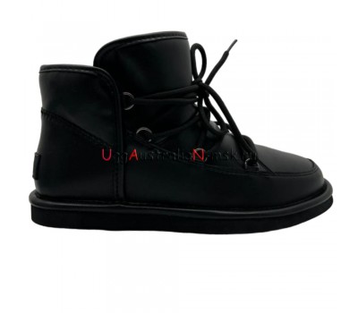 UGG LODGE MINI LEATHER BLACK