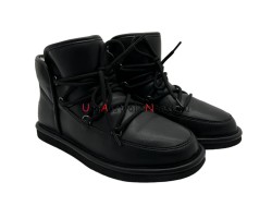 UGG LODGE MINI LEATHER BLACK