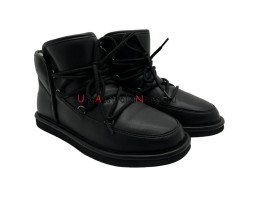 UGG LODGE MINI LEATHER BLACK