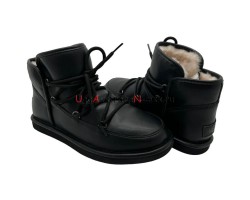 UGG LODGE MINI LEATHER BLACK