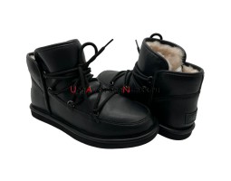 UGG LODGE MINI LEATHER BLACK