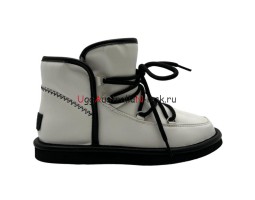 UGG LODGE MINI II LEATHER WHITE