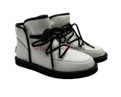 UGG LODGE MINI II LEATHER WHITE