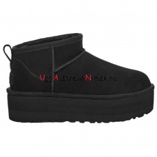 UGG CLASSIC ULTRA MINI PLATFORM BLACK