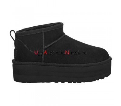 UGG CLASSIC ULTRA MINI PLATFORM BLACK