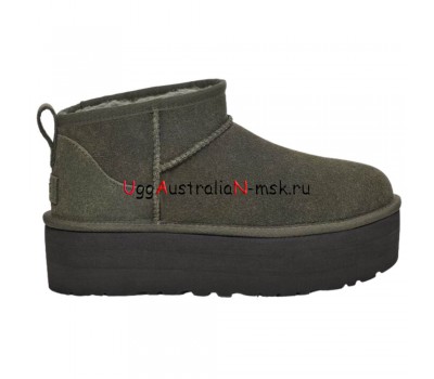 UGG CLASSIC ULTRA MINI PLATFORM BURT OLIVE
