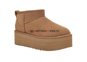 UGG CLASSIC ULTRA MINI PLATFORM CHESTNUT