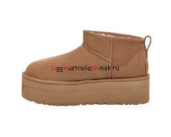 UGG CLASSIC ULTRA MINI PLATFORM CHESTNUT