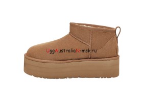 UGG CLASSIC ULTRA MINI PLATFORM CHESTNUT