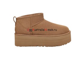 UGG CLASSIC ULTRA MINI PLATFORM CHESTNUT
