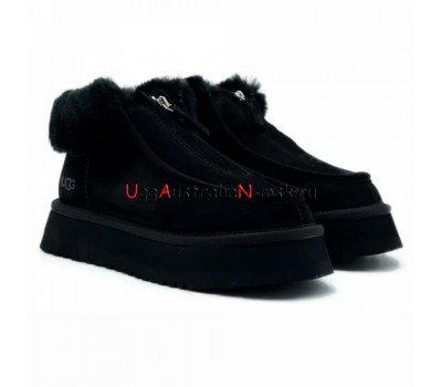 UGG FUNKETTE PLATFORM BOOTS BLACK