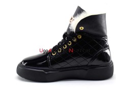 UGG SHANTI BOOT WOMENS BLACK-WHITE