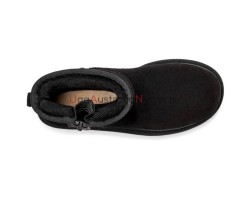 UGG CLASSIC MINI ZIPPER TAPE LOGO BLACK