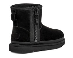 UGG CLASSIC MINI ZIPPER TAPE LOGO BLACK
