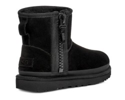 UGG CLASSIC MINI ZIPPER TAPE LOGO BLACK