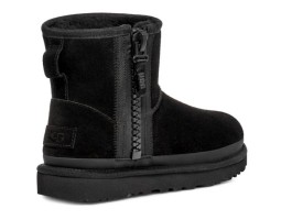 UGG CLASSIC MINI ZIPPER TAPE LOGO BLACK