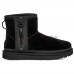 UGG CLASSIC MINI ZIPPER TAPE LOGO BLACK