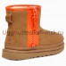 UGG CLASSIC MINI ZIPPER TAPE LOGO CHESTNUT