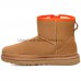 UGG CLASSIC MINI ZIPPER TAPE LOGO CHESTNUT