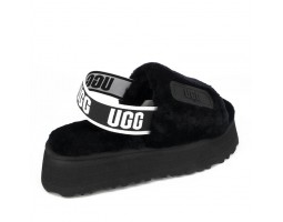 UGG  WOMEN'S DISCO SLIDE SEASHELL BLACK