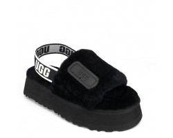 UGG  WOMEN'S DISCO SLIDE SEASHELL BLACK