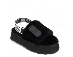 UGG  WOMEN'S DISCO SLIDE SEASHELL BLACK