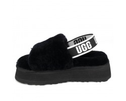 UGG  WOMEN'S DISCO SLIDE SEASHELL BLACK