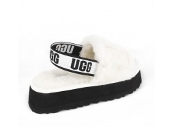 UGG  WOMEN'S DISCO SLIDE SEASHELL WHITE