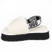 UGG  WOMEN'S DISCO SLIDE SEASHELL WHITE